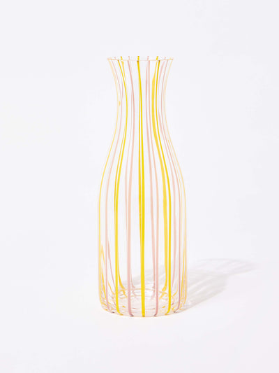 Shrimps x Oliver Bonas Striped glass carafe at Collagerie