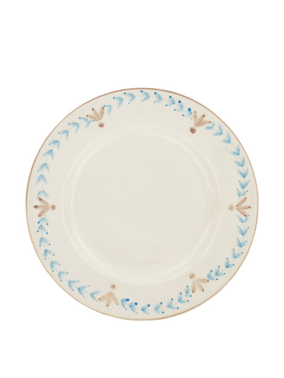 Rebecca Udall Elouise dinner plate in blue and taupe at Collagerie