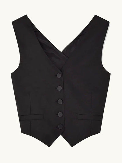 Racil Black Johnny waistcoat at Collagerie