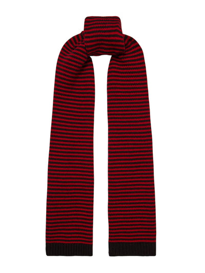 Navygrey The winter weekend scarf in carob and carmine at Collagerie