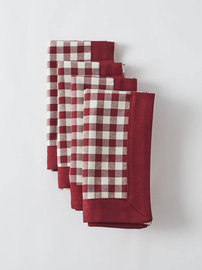 Maison Margaux Red gingham napkins (set of 4) at Collagerie