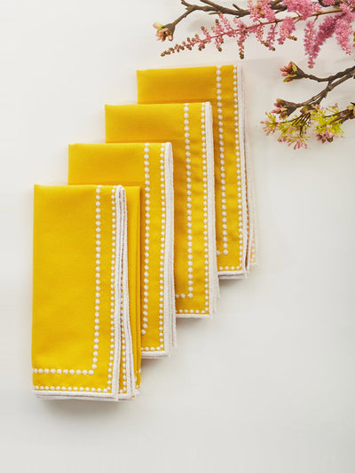 Maison Margaux Margaux yellow napkins, set of 4 at Collagerie