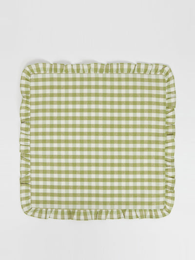 Maison Margaux Summer green gingham placemats, set of 4 at Collagerie