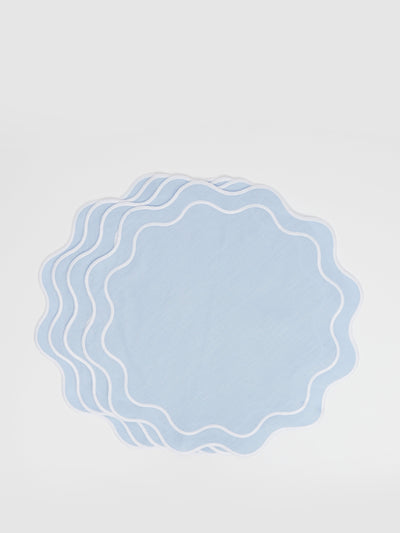 Maison Margaux Bella blue placemats, set of 4 at Collagerie