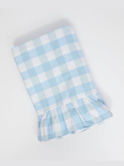 Maison Margaux Soft blue gingham tablecloth at Collagerie