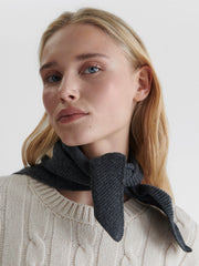 Derby grey cashmere Fionn foulard