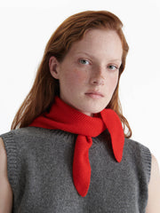 Poppy red cashmere Fionn Foulard