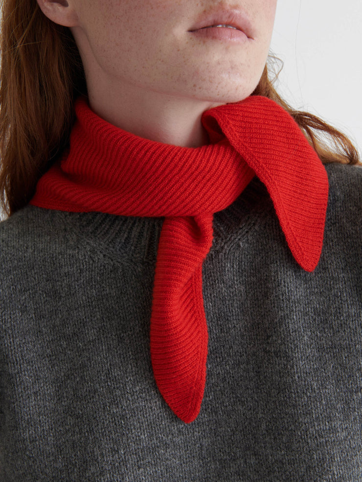 Poppy red cashmere Fionn Foulard