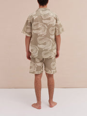 Men’s Croc print cuban shorts pyjama set