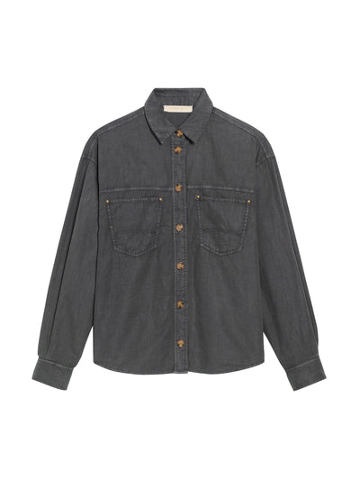 Vanessa Bruno Patch pocket shirt in Anthracite at Collagerie