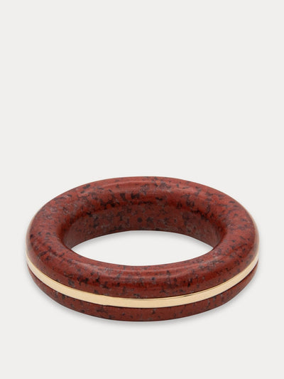 By Pariah Essential Gem red jasper stacking ring at Collagerie