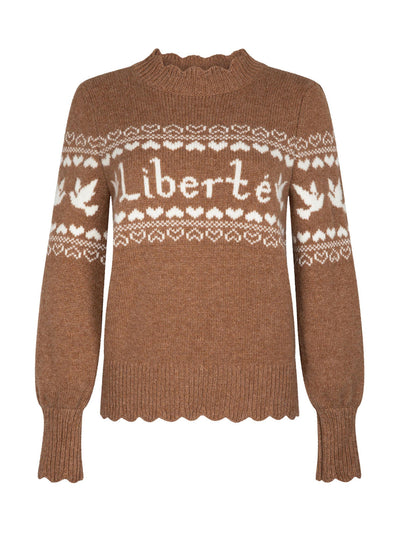 Beulah London Liberté caramel jumper at Collagerie