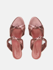 Rose satin knot flat sandal Footwear Le Monde Beryl    - Collagerie