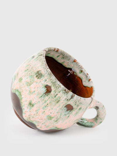 Flukette Medium piink guava lava mug at Collagerie