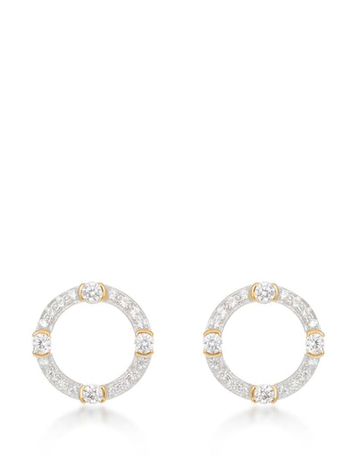 V by Laura Vann Luna gold circle stud earrings at Collagerie