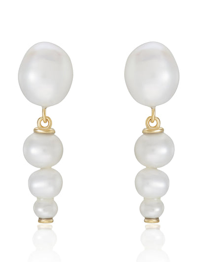 V by Laura Vann Nicola freshwater pearl drop earrings at Collagerie