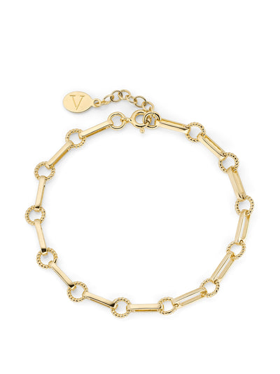 V by Laura Vann Gold twisted link vintage chain bracelet at Collagerie