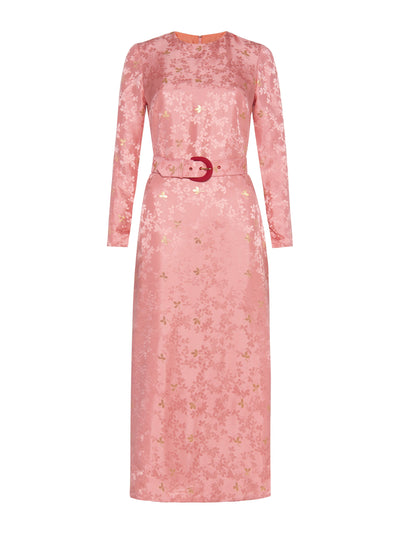 Markarian Dusty pink floral Arizona midi dress at Collagerie