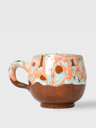 Flukette Large peach lava mug at Collagerie