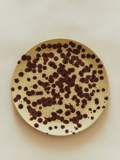 Zara Home x Collagerie Polkda dot ceramic serving dish at Collagerie