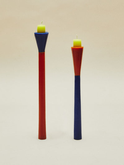 Zara Home x Collagerie Pack of abstract coloured candles (pack of 2) at Collagerie