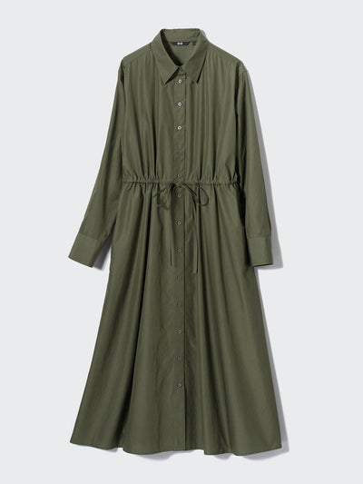 Uniqlo Cotton long sleeved shirt dress at Collagerie