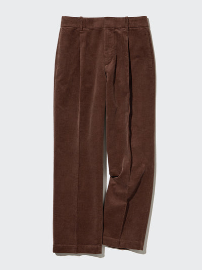 Uniqlo Corduroy pleated wide leg trousers at Collagerie