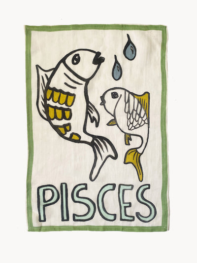 Amuse La Bouche Pisces tea towel at Collagerie