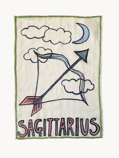 Amuse La Bouche Sagittarius tea towel at Collagerie