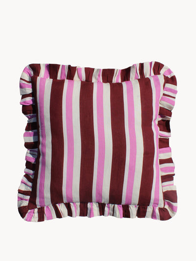 Amuse La Bouche Burgundy and cerise large cushion cover at Collagerie