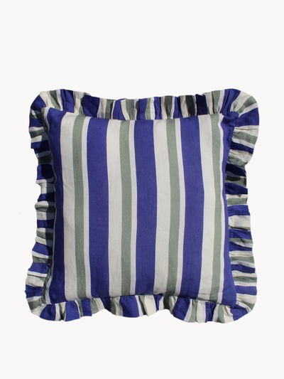 Amuse La Bouche Cobalt and sea green large cushion cover at Collagerie