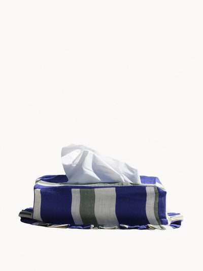 Amuse La Bouche Cobalt and sea green rectangle tissue box cover at Collagerie