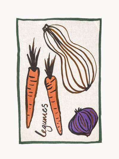 Amuse La Bouche Legumes tea towel at Collagerie