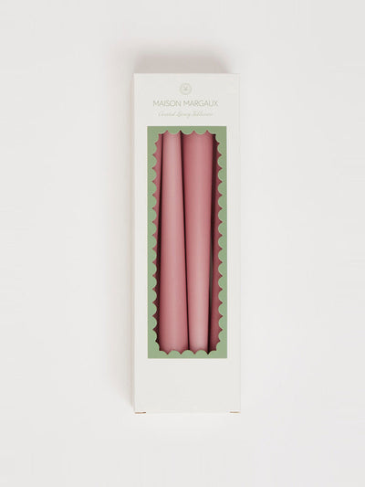 Maison Margaux Rose pink tapered candles, set of 8 at Collagerie