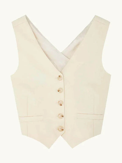 Racil Ivory Johnny waistcoat at Collagerie