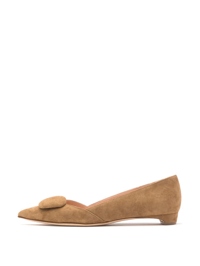 Rupert Sanderson Totem suede New Aga flats at Collagerie