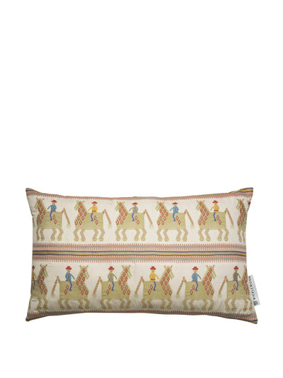 Wicklewood Caballo yellow multi oversized oblong cushion at Collagerie