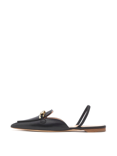 Rupert Sanderson Black calf Susie slingback flats at Collagerie
