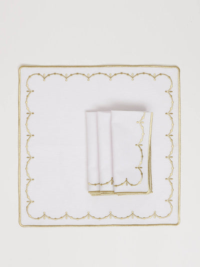 Maison Margaux Gold poppy napkins at Collagerie