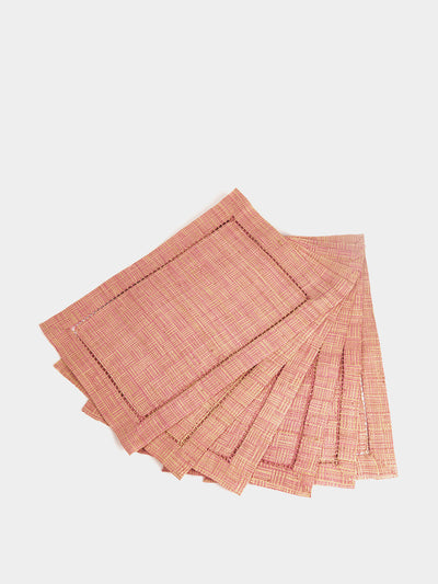 Hadeda Pink raffia placemats, set of 6 at Collagerie