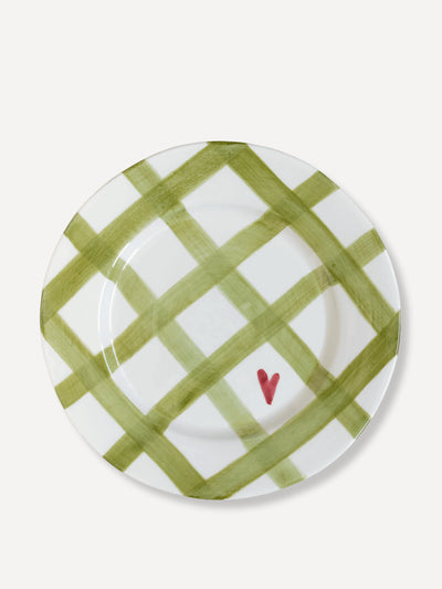 Valsa Home Picnic hand painted ceramic dinner plate at Collagerie