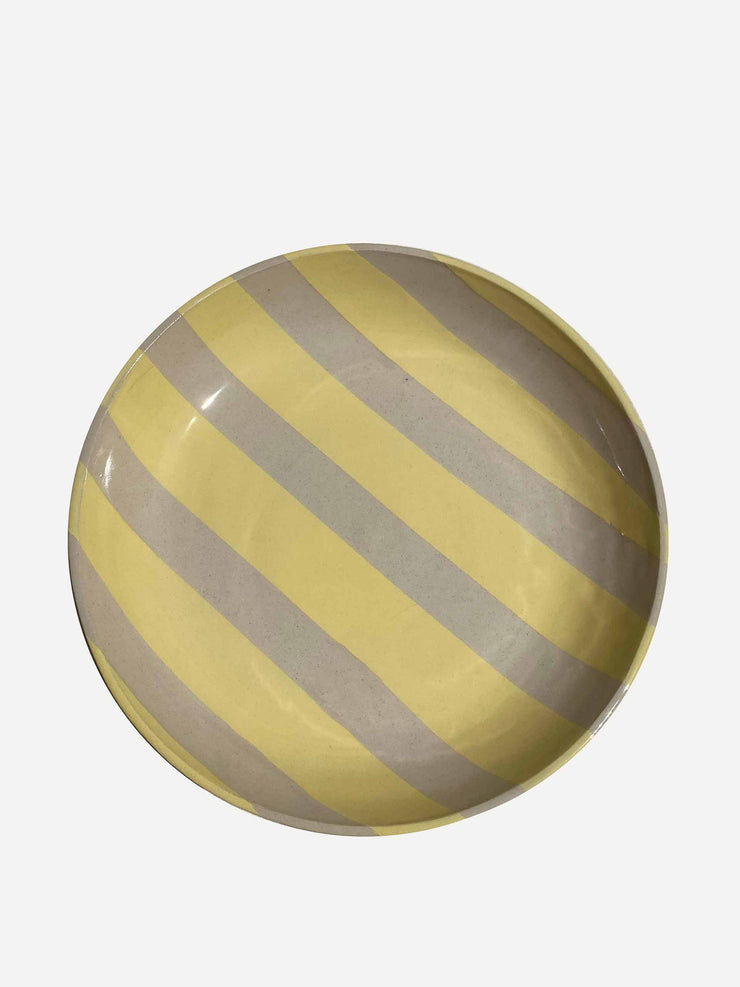 Duci striped bowl in yellow