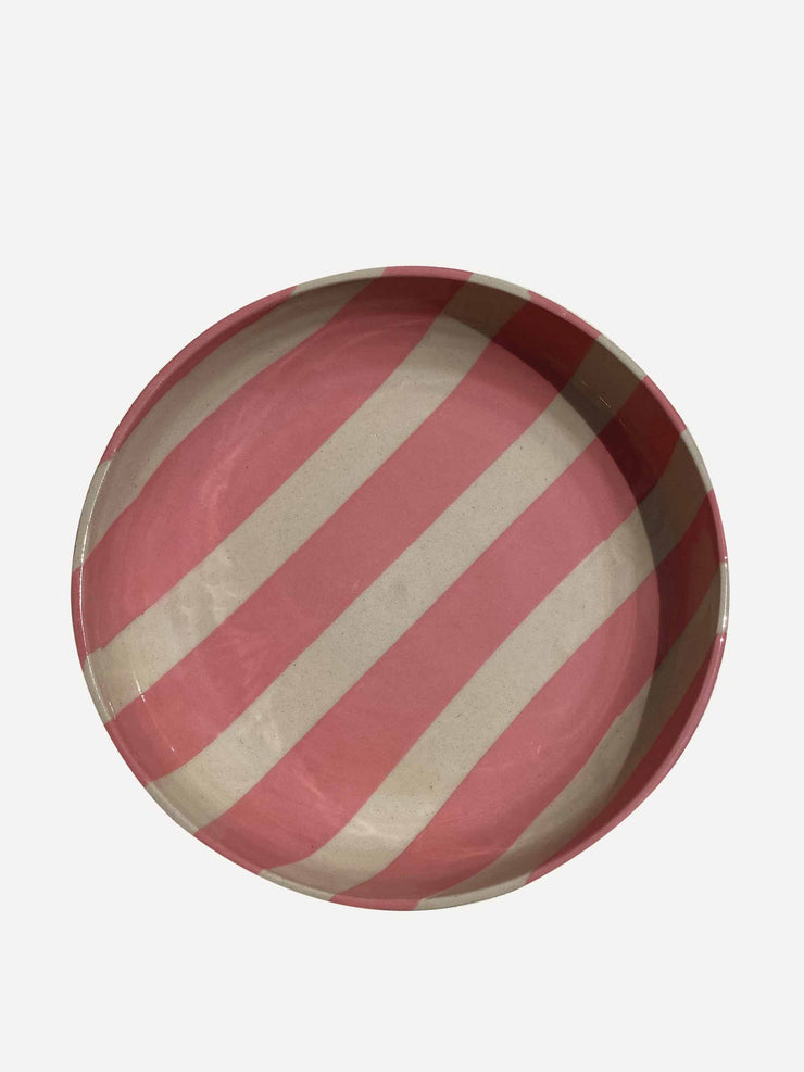 Duci striped bowl in pink