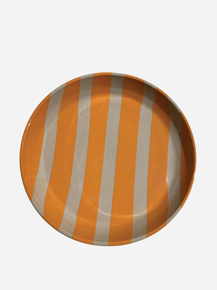 Duci striped bowl in orange