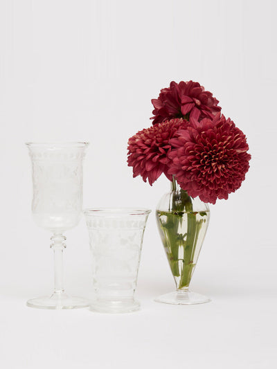 Maison Margaux Hand cut flower water glasses, set of 4 at Collagerie