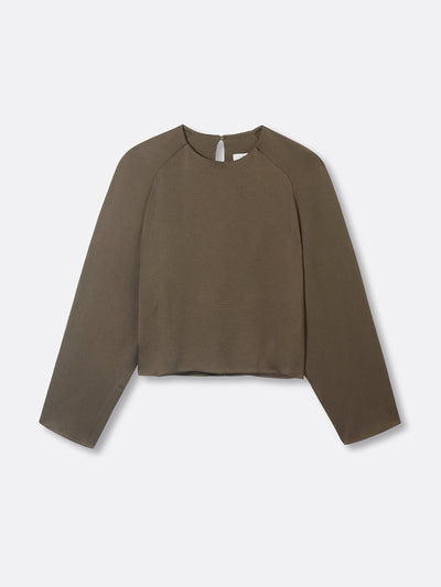 Riand 28 Frank olive long sleeve top at Collagerie