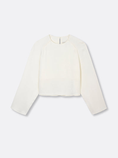 Riand 28 Frank off white long sleeve top at Collagerie