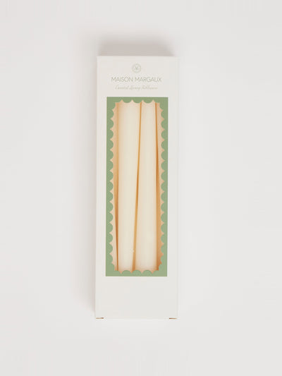 Maison Margaux Soft white tapered candles, set of 8 at Collagerie