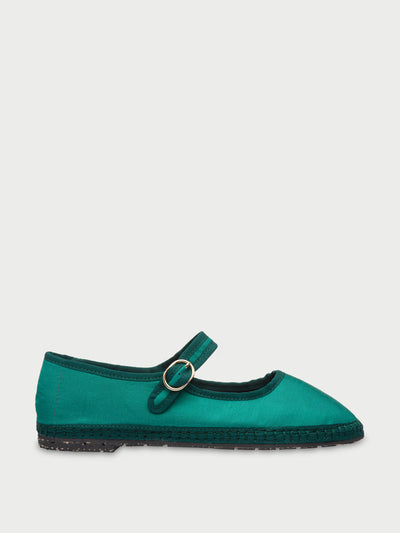 Flabelus Green Costello Mary Jane flats at Collagerie