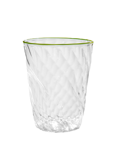 Domenica Marland Handblown venetian tumbler glass in green at Collagerie